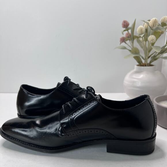 Stacy Adams Ardell Plain Toe Leather Oxford Dress Shoes Black Men's 11.5M - Picture 7 of 10